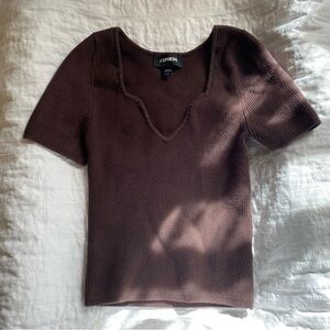 Express ribbed knit short sleeve